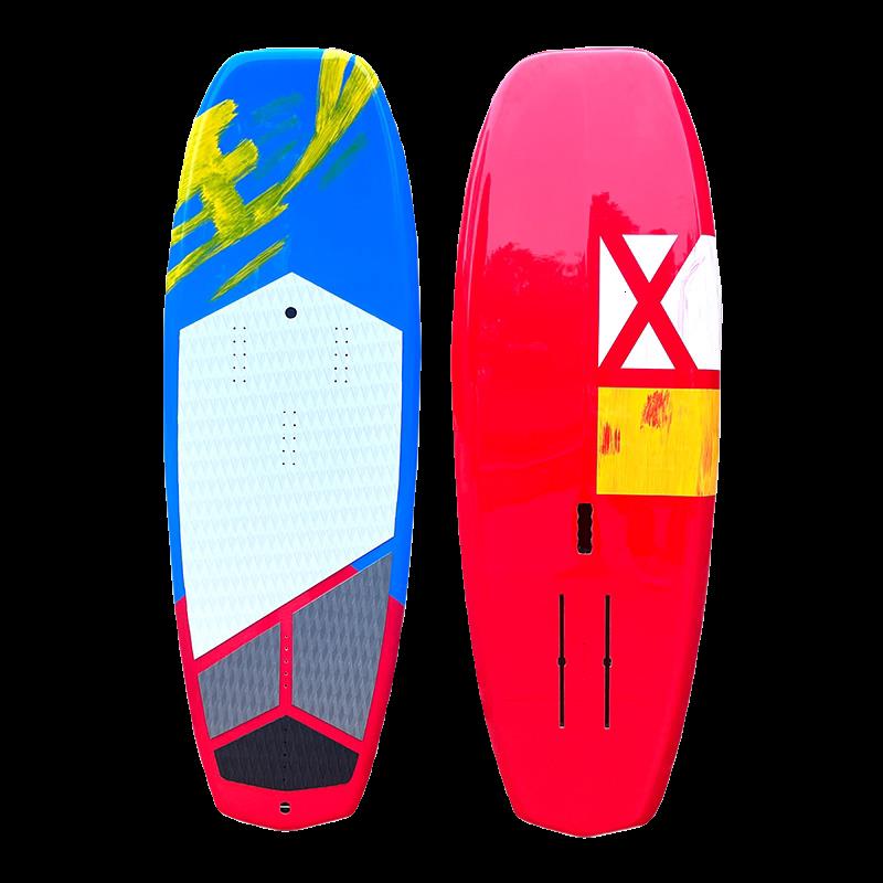 Red paint surfboard